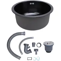 Merkloos Runde 304 Bar-Spüle für Gemüse und Obst - 42cm Nano Schwarz