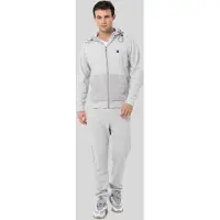 Cipo & Baxx Trainingsanzug "Jogginganzug", Herren, Gr. L, lightgrau, Casual, regular fit, Sportanzüge Trainingsanzug, im unifarbenen Look