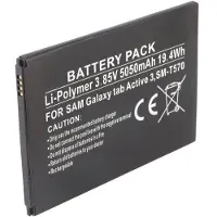 AccuCell Akku passend für Samsung Galaxy Tab Active 3, SM-T570, Li-Polymer, 3,85V, 5050mAh, 19,4Wh