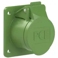 Pce 382-11f8v CEE-Anbausteckdose gerade 60x70mm 16A 2p 24/42VAC >400-500Hz IP44/IP54 TWIST 38211f8v