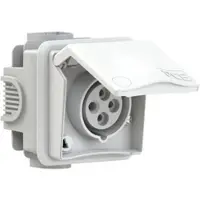 Pce 884-9v CEE-Unterputzsteckdose inkl. UP-Dose Design 16A 4p 9h IP44 (weiß) 8849v