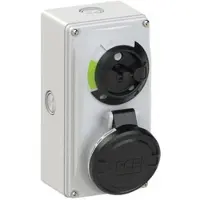 Pce 6115-7k CEE-Steckdose abschaltbar kompakt 16A 5p 7h IP44/IP54 Knock Out 61157k