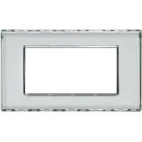 Legrand LND4804KR Abdeckrahmen LIVINGLIGHT: 4 Module, Farbe: Kristall