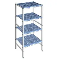 Tournus Ausstattung Versetzbares Regal mit 4 Ebenen aus Aluminium 175 x 89 x 56 cm - PLH0890
