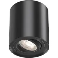 Braytron Deckenstrahler Deckenspot Aufputz GU10 schwarz rund Ø80X100mm