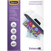 Fellowes Laminierfolien Din A4 Matt 80 Mikron 100 Einheiten