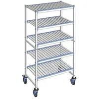 Tournus Ausstattung Fahrbares Regal mit herausnehmbaren Regalböden 5 Ebenen 175 x 99,2 x 50 cm - ALF0992R