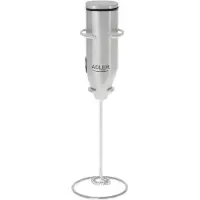 Adler AD 4500, Handheld electric milk frother, Edelstahl, Edelstahl, Tasten, Akku, AA