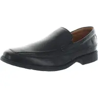 Clarks Herren Tilden Free Slipper, Schwarz Leder, 42.5 EU Weit