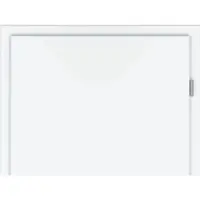 Prum CPL Zarge für Weiße Zimmertüren RAL 9016 mit Mini-Radius 1985 x 860 mm Wandstärke 245 mm DIN Links