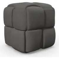 Bessagi Home Hocker Ella Dunkelgrau Bouclé