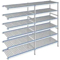 Tournus Ausstattung Regal mit herausnehmbaren Clayettes 6 Ebenen Aluminium 205 x 259.3 x 50 cm - ACO2593