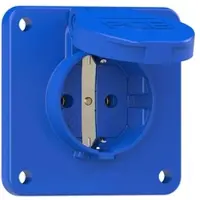 Pce 105-8bs Schutzkontakt-Anbausteckdose 75x75 nat IP54 seitlich (blau) 1058bs