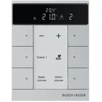 Busch-Jaeger SBS/U6.0.11-83 Raumtemperaturregler Nebenstelle mit Bedienfunktion 6-fach, Busch-Tenton 2CKA006330A0035 SBSU601183