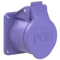 Pce 372f5v CEE-Anbausteckdose gerade 55x55mm 32A 2p 24VAC 50/60Hz IP44/IP54 TWIST