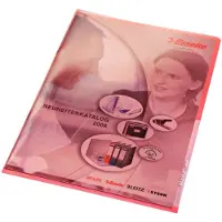 Leitz Sichthülle Premium 4100, DIN A4, glatt, 100 Stück, rot