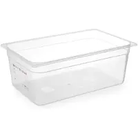 Hendi Gastronormbehälter Kunststoff 1/1, PP, Transparenter GN Behälter für die Lebensmittellagerung, Fassungsvermögen: 9 Liter