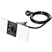 Kopp 939617016 VersaPAD, Powerstation mit Schiebedeckeln, 1 Schutzkontaktsteckdose+2x USB Ladeanschluss, Farbe: weiß