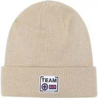 Chiemsee Beanie , Herren, beige (birch), Kunstfaser, unifarben, Mützen Beanie, - mit Logo Label