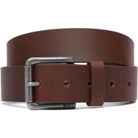 BOSS Ledergürtel "Joris Sz35", Herren, Gr. 85, braun (schwarz braun 203), Leder, unifarben, Gürtel Ledergürtel