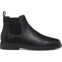 Geox Chelseaboots "U SPHERICA EC1 B", Herren, Gr. 42, Synthetik Textil, schwarz, Leder, Textil, Schuhe Chelseaboots, Stiefelette mit beidseitigem Stretcheinsatz
