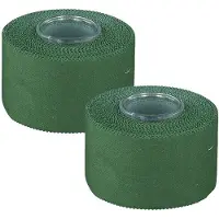 MEDENTA Tapeverband 3,8 cmx10 m grün 2x 2x1 St Bandage(s)
