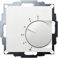 Eberle 191810224602 UP-Raumregler, RAL9016 glänzend 55x55, 5-30C, AC 24V, 1Öffner, 10 A, bei DC 24 V Schaltleistung 100 W, Temperaturabsenkung