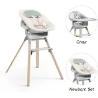 Stokke CLIKKTM Bundle Hochstuhl Bambus inkl. Newbornset, grau