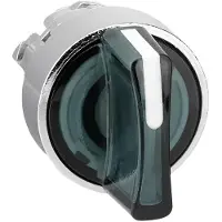Schneider 3-Positionen-Steuerschalterkopf 22 mm grün beleuchtet IP69K ZB4BK1733