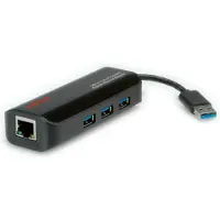 Roline USB 3.0 zu Gigabit Ethernet Konverter + Hub 3x