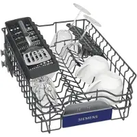 Siemens iQ300 SR53ES01LD, Halb integriert, Single (45 cm breit), Schwarz, Edelstahl, Berührung, 1,75 m, 2,05 m