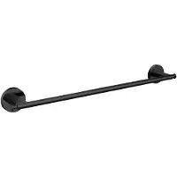 Emco round C Badetuchhalter, mit je einem Haken links und rechts, 400mm, 436013340, Farbe: Schwarz
