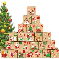 Markenlos Adventskalender – Do-it-yourself – Kisten - Sticker - Jute Schnur