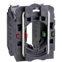 Schneider Electric ZB5AZ1055 Hilfsschalterblock mit Befestigungsflansch, Harmony XB5, Kunststoff, 22mm, 30mm, 1S+1Ö, Push-In
