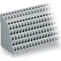 Wago 738-129 Vierstock-Leiterplattenklemme,2,5 mm2,Rastermaß 5 mm,grau 738129 - 3 Stück