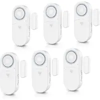 Bearware 6x Fensteralarm / Türalarm, 120 dB lauter Signalton, Alarmsensor Fensteröffnungsmelder (für Tür & Fenster, Einbruchschutz, mit Batterien, Alarmanlage)