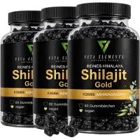 IK-Handelsgruppe Vita Elements Himalaya Shilajit Gold Gummies 3er Set 60 Stk Ashwagandha Gokshura Nahrungsergänzungsmittel
