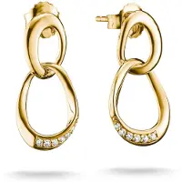 Thomas Sabo Paar Ohrstecker "Together Ohrringe gelbgoldfarben", gold (gelbgoldfarben, kristallweiß, kristallweiß), Ohrringe, Damen, Metall, Paar Ohrstecker, mit Zirkonia (synth.)