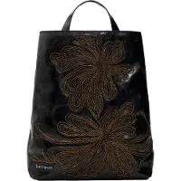 Desigual Trendiger Damenrucksack braun mit Stickerei und praktischen Fächern