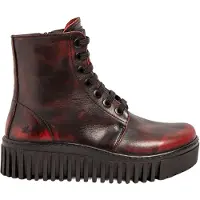 Art für Damen. 1151713F4003_008 Leder-Stiefeletten 1517 Brighton burgundy (39), 3 bis 5 cm, Reißverschluss, Lässig, Bordeaux