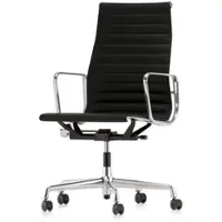 Vitra Bürodrehsessel Alu-Chair schwarz, Designer Charles & Ray Eames, 58.5x101-113x58-72 cm