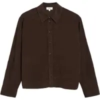 s.Oliver Langarmbluse , Damen, Gr. 36, braun, Cord, Obermaterial: 68% Baumwolle, 32% Viskose, unifarben, normal hüftlang, Rundhals, Blusen Langarmbluse, Cordbluse mit Hemdkragen und Knofpleiste