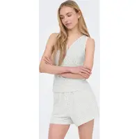 ONLY "ONLSMILLA S/L V-NECK TOP JRS" Materialmix, regular fit, V-Ausschnitt
