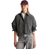 Marc o'polo Marc OPolo DENIM Hemdbluse mit Schluppe, Papertouch-Popeline