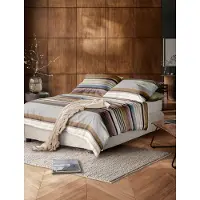 Irisette Mako-Satin Bettwäsche Wave 8678 sky 135x200 cm + 80x80 cm