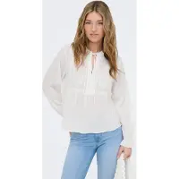 ONLY Langarmbluse "ONLVICKY LIFE L/S EMB TOP WVN NOOS"