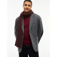 Tommy Hilfiger Strickschal "TH FLAG PIMA COTTON CASH SCARF", Herren, braun (rot wine melange), Strick, Baumwollmischung, Modetücher Strickschal, mit Logostickerei, mit Kaschmiranteil Unisex