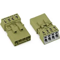 Wago 890-274/073-000 Stecker,4-polig,hellgrün 890274073000 - 50 Stück