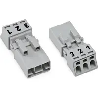 Wago 890-253/062-000 Stecker,3-polig,grau 890253062000 - 50 Stück