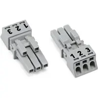 Wago 890-243/062-000 Buchse,3-polig,Kod. B,grau 890243062000 - 50 Stück